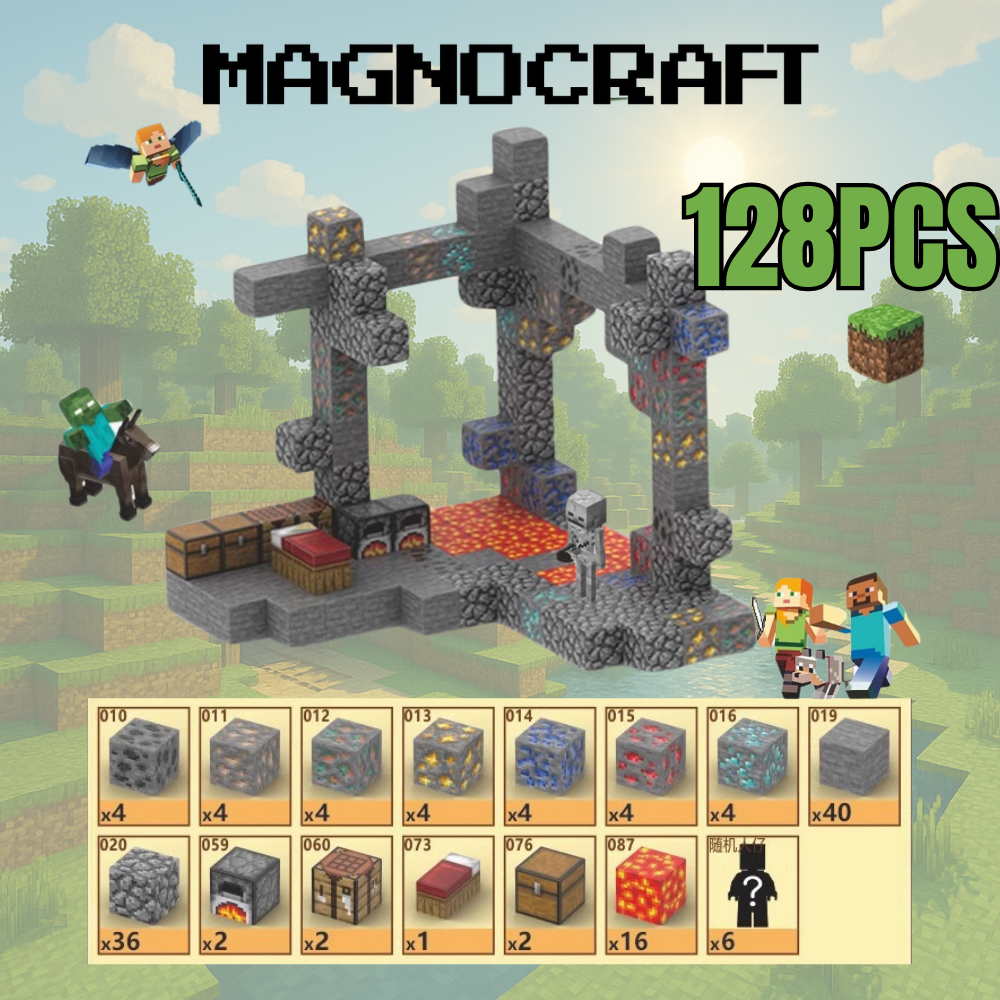 MagnoCraft – cuburile magnetice educative „Mina de piatră”